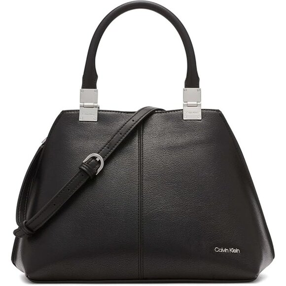 Calvin Klein Handbags - Calvin Klein Granite Geometric Satchel Handbag With Adjustable Strap